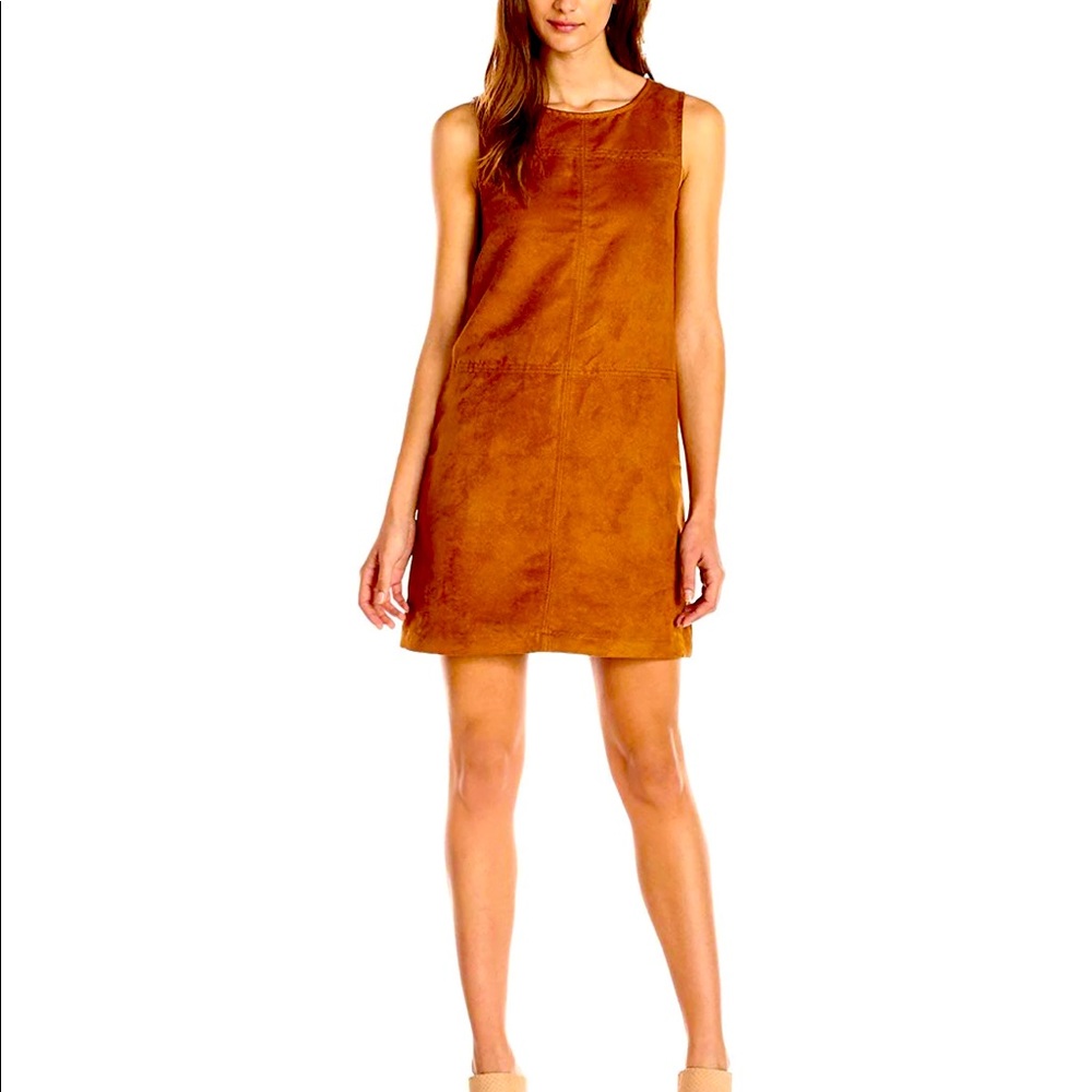 Sanctuary Women's Village Faux Suede Shift Dress Maple XS